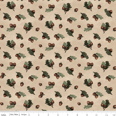 Whispering Pines Tan Acorns Yardage by RBD Designers for Riley Blake Designs