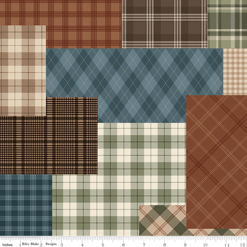 Whispering Pines Multi Cheater Print Yardage by RBD Designers for Riley Blake Designs