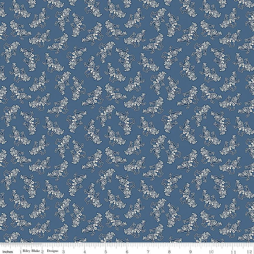 Denim & Daisy Denim Bouquet Yardage by Lori Holt for Riley Blake Designs