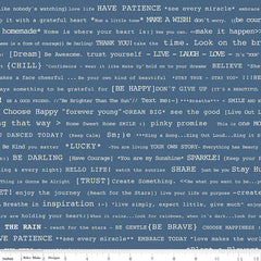 Denim & Daisy Denim Text Yardage by Lori Holt for Riley Blake Designs