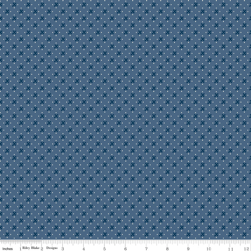 Denim & Daisy Denim Kisses Yardage by Lori Holt for Riley Blake Designs