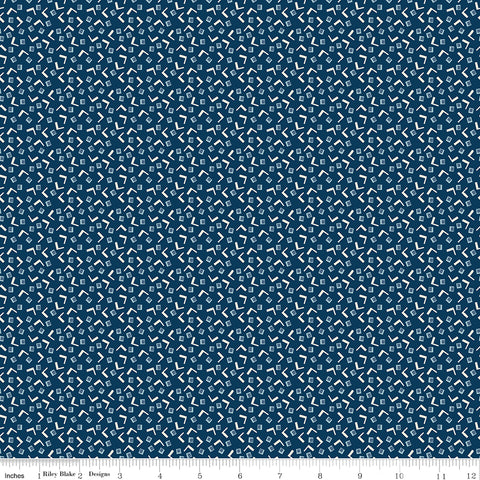 Denim & Daisy Oxford Blue Tiny Squares Yardage by Lori Holt for Riley Blake Designs