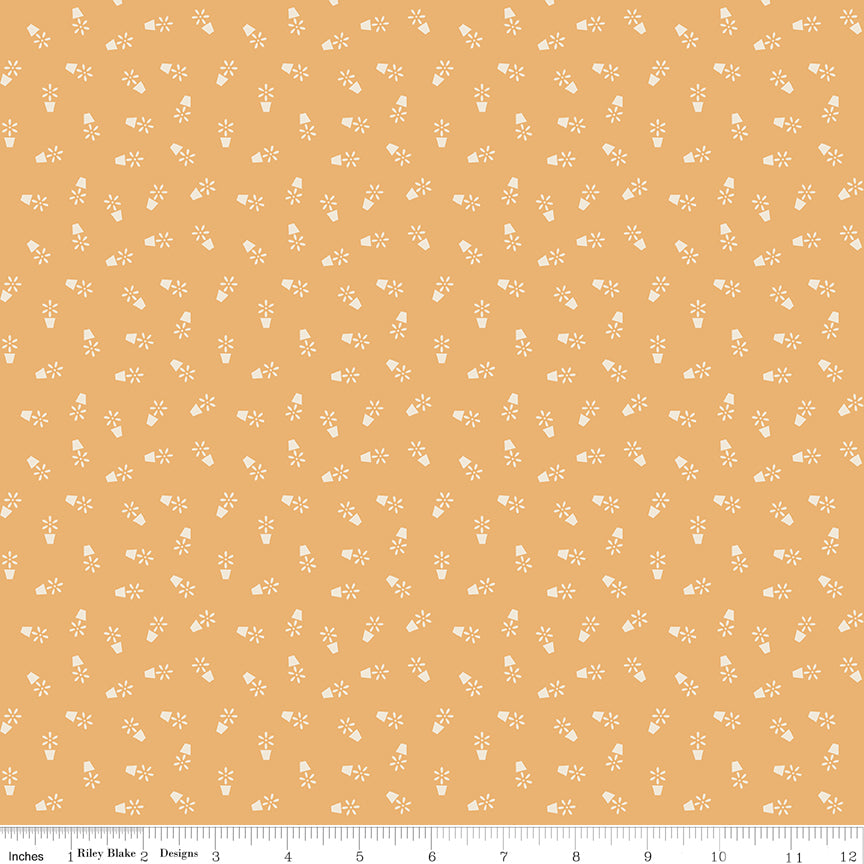 Denim & Daisy Daisy Flower Pots Yardage by Lori Holt for Riley Blake Designs
