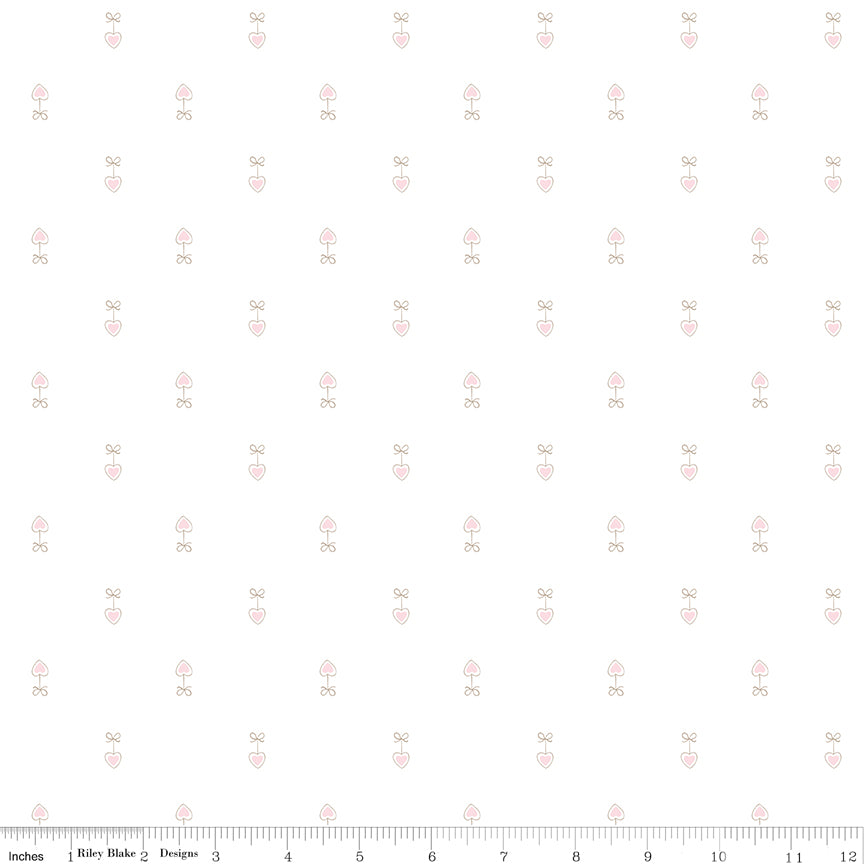 Hush Hush 6 Heart On A String Yardage by Riley Blake Designers for Riley Blake Designs