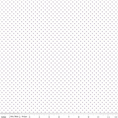 Swiss Dot Lavender on White Yardage by Riley Blake Designs