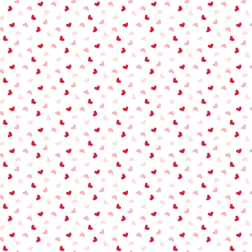 Seasonal Basics White Heart Toss Yardage by Christopher Thompson for Riley Blake Designs