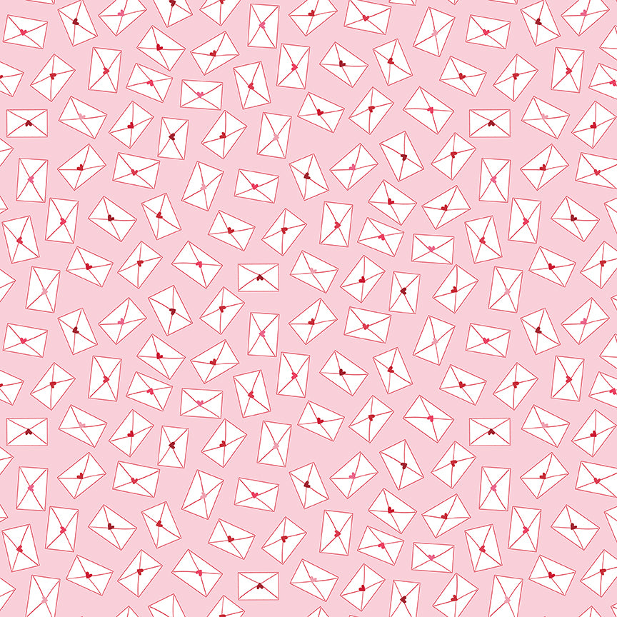 Seasonal Basics Pink Love Notes Yardage by Christopher Thompson for Riley Blake Designs