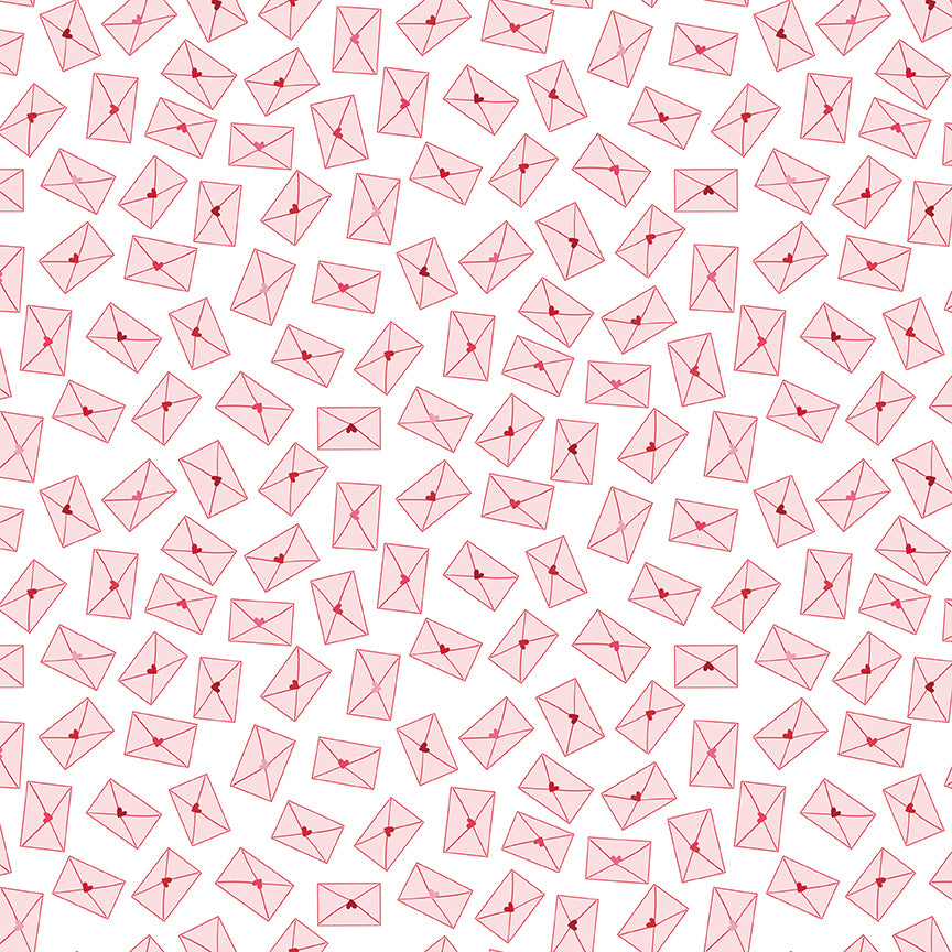 Seasonal Basics White Love Notes Yardage by Christopher Thompson for Riley Blake Designs