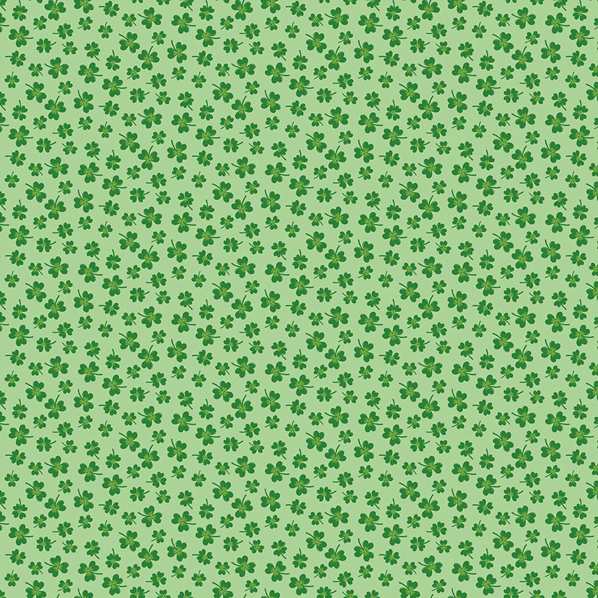 Seasonal Basics Light Green Shamrocks Yardage by Christopher Thompson for Riley Blake Designs