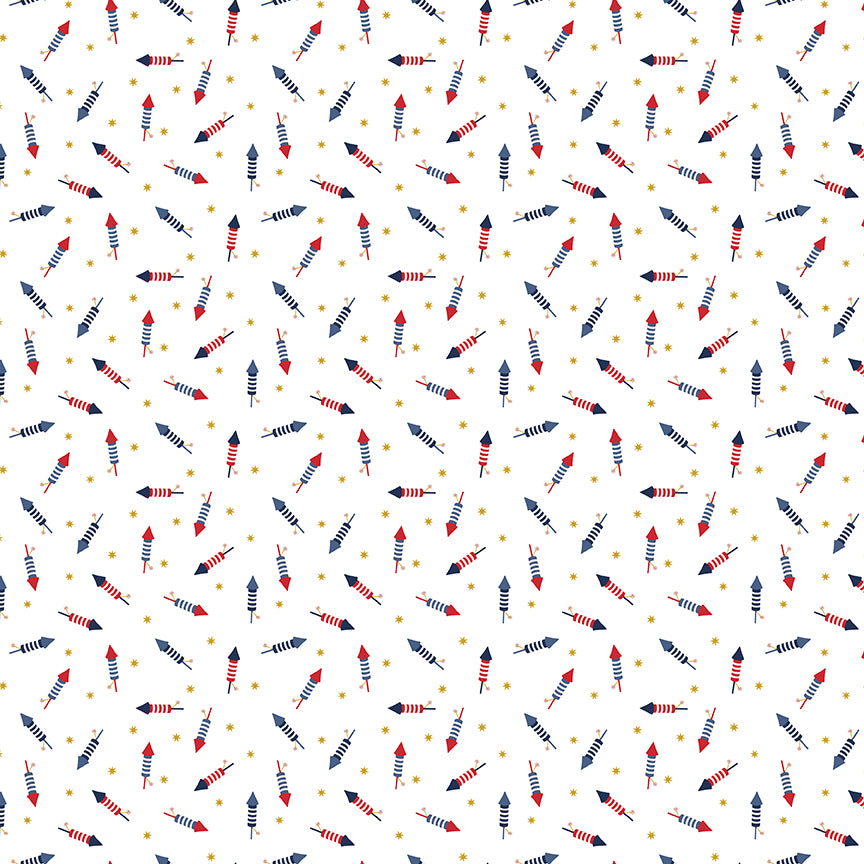 easonal Basics White Pop Boom Bang Yardage by Christopher Thompson for Riley Blake Designs