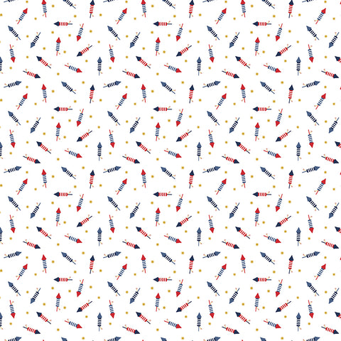 Seasonal Basics White Pop Boom Bang Yardage by Christopher Thompson for Riley Blake Designs