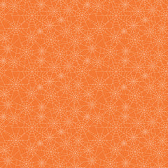 Seasonal Basics Orange Spider Webs Yardage by Christopher Thompson for Riley Blake Designs