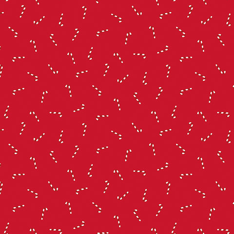 Seasonal Basics Red Candy Canes Yardage by Christopher Thompson for Riley Blake Designs