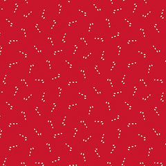 Seasonal Basics Red Candy Canes Yardage by Christopher Thompson for Riley Blake Designs