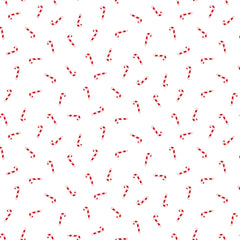 Seasonal Basics White Candy Canes Yardage by Christopher Thompson for Riley Blake Designs