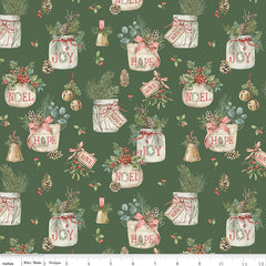 Holiday Spirit Green Main Yardage by Lisa Audit for Riley Blake Designs