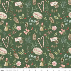 Holiday Spirit Green Christmas Toss Yardage by Lisa Audit for Riley Blake Designs