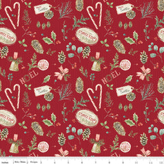 Holiday Spirit Red Christmas Toss Yardage by Lisa Audit for Riley Blake Designs