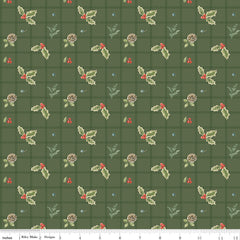 Holiday Spirit Green Holly Yardage by Lisa Audit for Riley Blake Designs