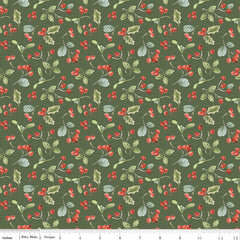 Holiday Spirit Green Berries Yardage by Lisa Audit for Riley Blake Designs