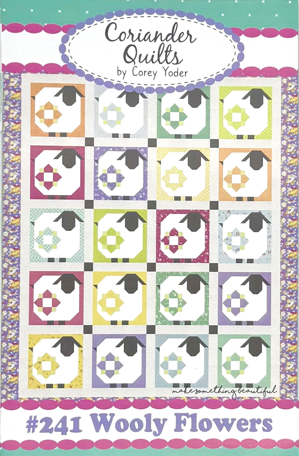 Wooly Flowers Quilt Pattern by Coriander Quilts