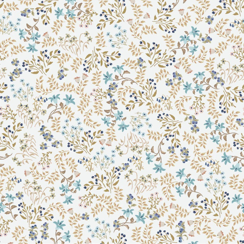 My Darling Deer Sky Wildflower Yardage by Michal Marko for Poppie Cotton Fabrics