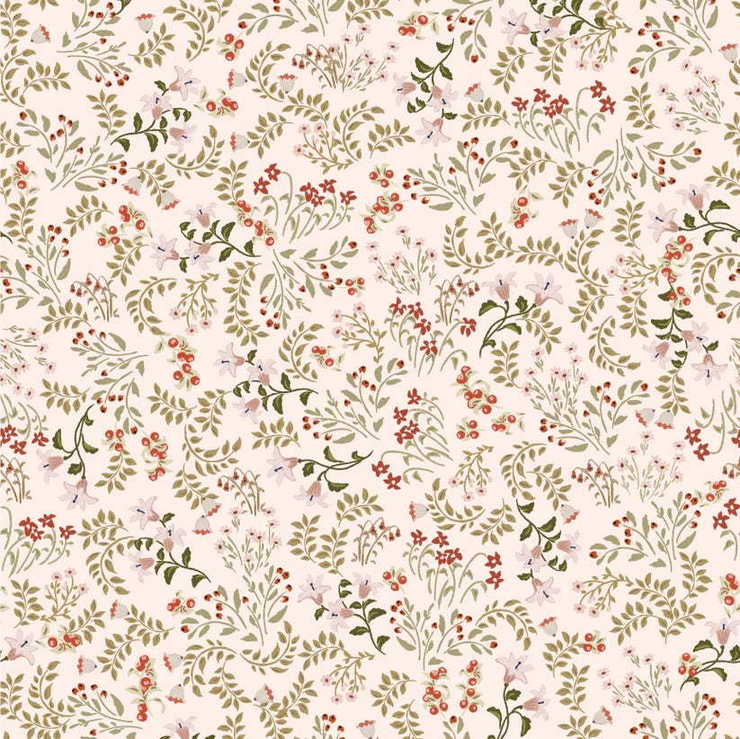 My Darling Deer Blush Wildflower Yardage by Michal Marko for Poppie Cotton Fabrics
