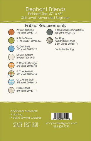 Elephant Friends Quilt Pattern by Stacy Iest Hsu