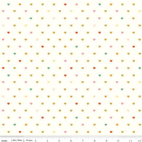 Designer Flannel Cream Meadow Serendipity 2 Hearts Yardage by RBD Designers for Riley Blake Designs