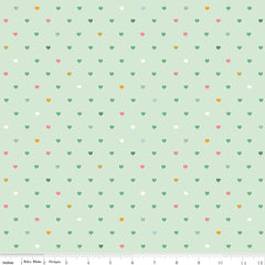 Designer Flannel Mint Meadow Serendipity 2 Hearts Yardage by RBD Designers for Riley Blake Designs