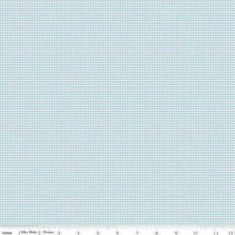 Designer Flannel Blue Micro Gingham Yardage by RBD Designers for Riley Blake Designs