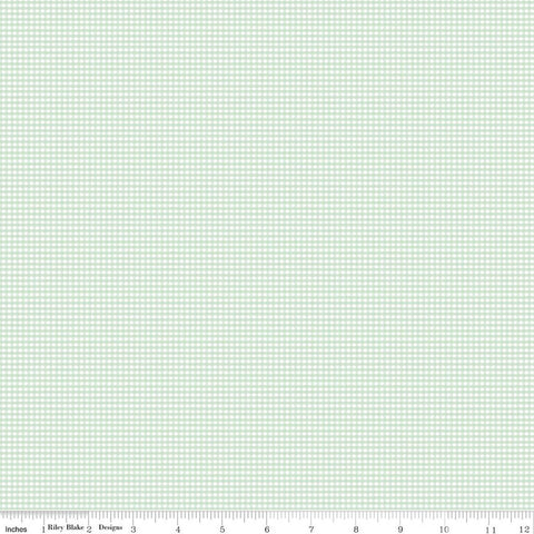 Designer Flannel Sweet Mint Micro Gingham Yardage by RBD Designers for Riley Blake Designs