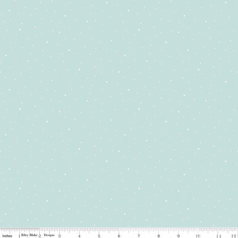 Designer Flannel Aqua Dapple Dot Yardage by RBD Designers for Riley Blake Designs
