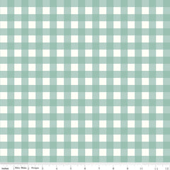 Love You to the Moon Powder Gingham Yardage by Echo Park Paper Co. for Riley Blake Designs