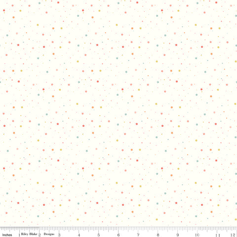 Love You to the Moon White Stars Yardage by Echo Park Paper Co. for Riley Blake Designs