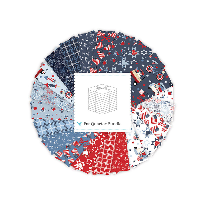Hooray For The USA Fat Quarter Bundle by Dani Mogstad for Riley Blake Designs