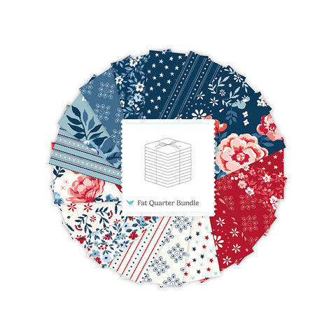 PREORDER Star-Spangled Garden Fat Quarter Bundle by My Mind's Eye for Riley Blake Designs