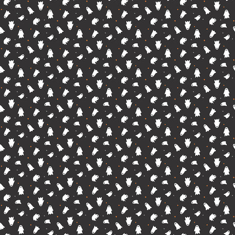 Seasonal Basics Black Ghosts Yardage by Christopher Thompson for Riley Blake Designs