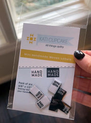 Mini Handmade Woven Labels by Kati Cupcake