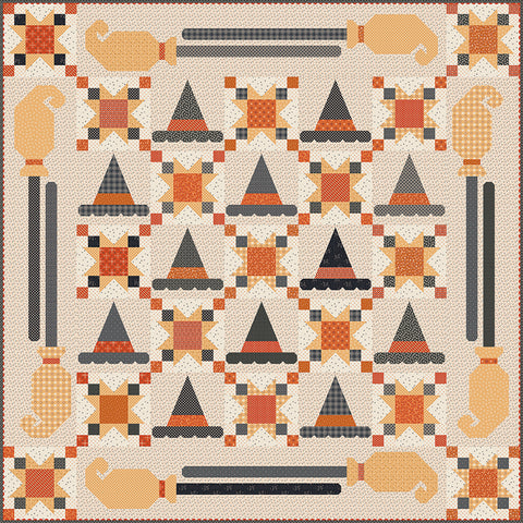 PREORDER Pumpkin & Licorice Midnight Ride Quilt Kit