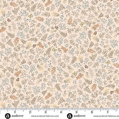 Little Ones Coral Foliage Yardage by Makower UK for Andover Fabrics