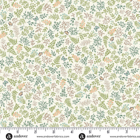 Little Ones Cream Foliage Yardage by Makower UK for Andover Fabrics
