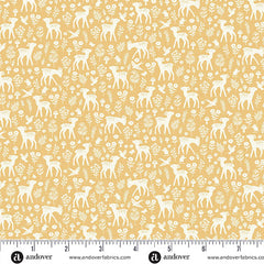 Little Ones Yellow Deer Yardage by Makower UK for Andover Fabrics