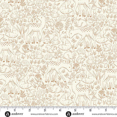 Little Ones Brown Etched Yardage by Makower UK for Andover Fabrics