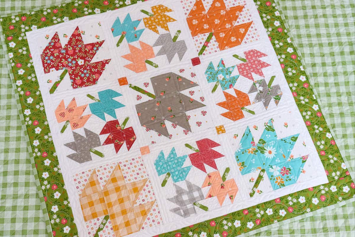 Bountiful Blooms Maple Sky Remix Mini Quilt Kit