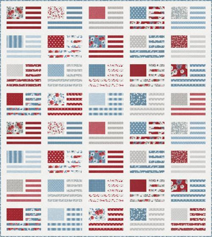 Old Glory Backing Kit for the Miss Americana Quilt Kit