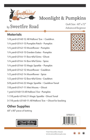 Moonlight & Pumpkins Quilt Pattern by Sweetfire Road