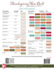 Thanksgiving Row Quilt Pattern by Lori Holt of Bee in my Bonnet for It's Sew Emma