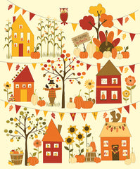 Fall's In Town Panel by Sandy Gervais for Riley Blake Designs