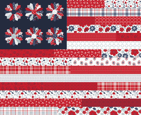 American Beauty Flag Panel by Dani Mogstad for Riley Blake Designs
